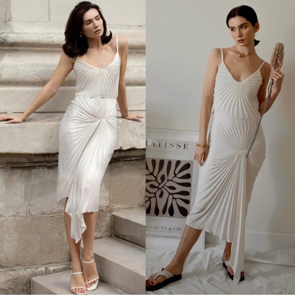 NEW Free People x Georgia Hardinge Collab Dazed Dress Midi Length Iridescent